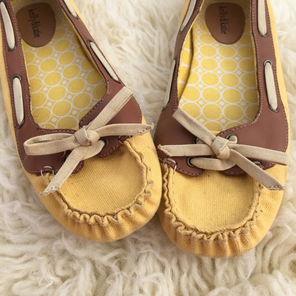 Kelly & Katie Shoes - Spring yellow and tan loafers